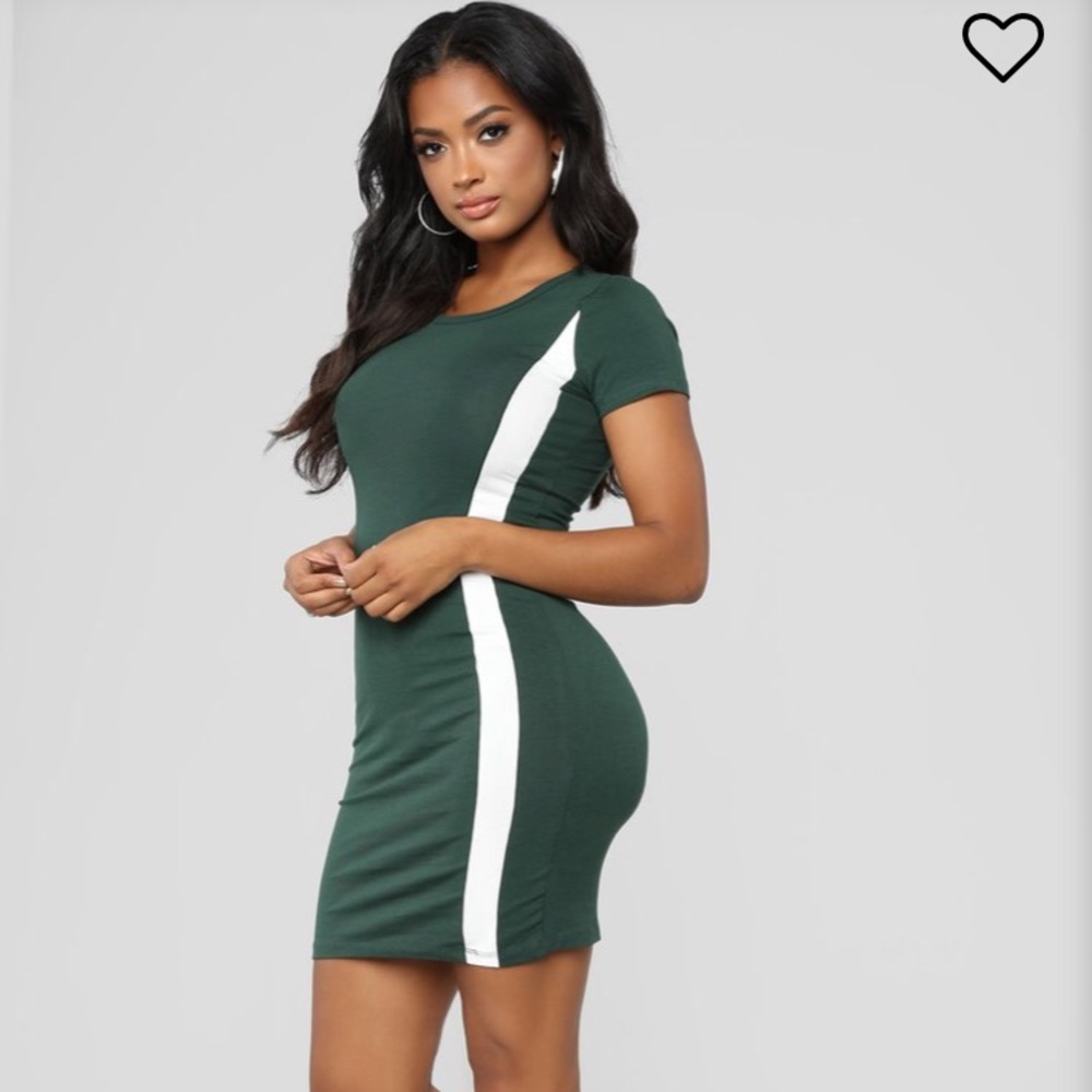 FashionNova Casey Side Stripe Midi Dress, SZ M,NWT